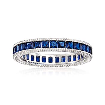 【中古】【輸入品・未使用】Ross-Simons 1.40 ct. t.w.人工サファイア エタニティリング スターリングシルバー, スターリングシルバー。, サファイア 【中古】【輸入品・未使用】Ross-Simons 1.40 ct. t.w.人工サファイア エタニティリング スターリングシルバー, スターリングシルバー。, サファイア