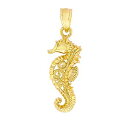 【中古】【輸入品・未使用】CaliRoseJewelry 14k フィリグリー タツノオトシゴ チャームペンダント