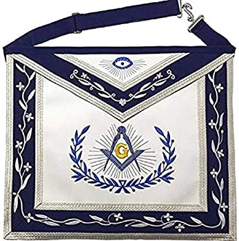 【中古】【輸入品・未使用】Regalia Lodge Masonic Master Mason Machine 刺繍フリーメイソンエプロン(ラムスキン)