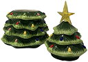 【中古】【輸入品・未使用】Mr. Christmas 13インチ イルミネーションノスタルジックツリー クッキージャー クリスマステーブルトップ ワンサイズ グリーン