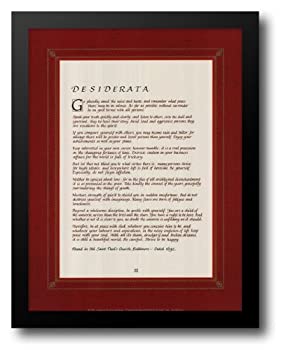 Desiderata 16?x 20フレーム付きアートプリント