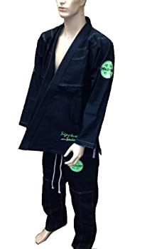 【中古】【輸入品・未使用】Brazilian Jiu Jitsu着物パール織りGI Competition Uniform woldorf usaブラックwith Rip Stop Pantsサイズ3?a1