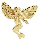 【中古】【輸入品・未使用】14K イエローゴールド 13x12mm ダンシングエンジェルラペルピン
