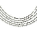 【中古】【輸入品・未使用】Iceカラット925スターリングシルバー5ストランドフラットキューバリンクチェーンネックレスmulti-str