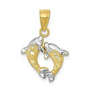 【中古】【輸入品・未使用】FB Jewels 10K ロジウムメッキ イエローゴールド 小さなイルカのチャーム