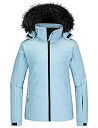 【中古】【輸入品・未使用】Skieer レディース 防水スキージャケット 暖かい冬用スノーコート 防風フード付きレインジャケット US サイズ: Medium ...
