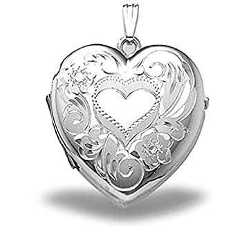 【中古】【輸入品・未使用】スターリングシルバーハート4つフォトロケット???1???1?/ 4インチx 1???1?/..