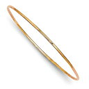 【中古】【輸入品・未使用】14k 1.5mm ローズゴールド スリッポン バングル ブレスレット