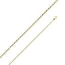 【中古】【輸入品・未使用】14?Kイエローゴールドソリッド1.4?MMフラットMarinerチェーンネックレス(4)