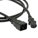 【中古】【輸入品・未使用】4F 電源コード C20 - C13 ブラック/SJT 14/3-25PK