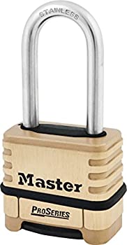 【中古】【輸入品・未使用】Master Lock 1175LHSS プロシリーズ コンビネーションロック 幅2-1/4インチ 真鍮 4