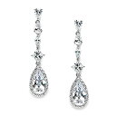 楽天スカイマーケットプラス【中古】【輸入品・未使用】Mariell Linear Pear Shaped Teardrop CZ Bridal Dangle Earrings for Wedding, Prom or Pageant