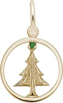 【中古】【輸入品・未使用】Rembrandt クリスマスツリーサークルチャーム グリーンビーズ付き,