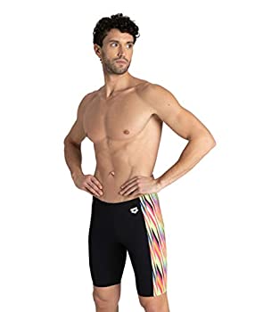 šۡ͢ʡ̤ѡArena Men's Seasonal Print Jammer Athletic Training Swimsuit, Speed Stripes Multi Orange, 24