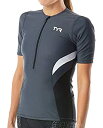 【中古】【輸入品・未使用】TYR レディース 競技用 半袖 トライトップ L グレイ