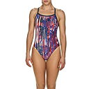 【中古】【輸入品・未使用】Arena Riviera Challenge Back MaxLife One Piece Swimsuit, Red - Blue, 28