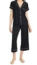 【中古】【輸入品・未使用】Eberjey レディース Gisele 半袖クロップパジャマセット US サイズ: Small カラー: ブラック
