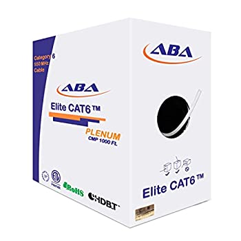 【中古】【輸入品・未使用】Infinity Cable CAT6 Solid CMP Plenum 100% Pure Copper, Bulk Cable 1000ft. Pull Box, White by Infinity Cable Products