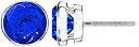 【中古】【輸入品・未使用】1?/ 2???10カラット合計重量サファイアスタッドイヤリングベゼルスクリューバック