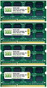 【中古】【輸入品 未使用】64GB (4x16GB) DDR3-1600MHz PC3-12800 2Rx8 SODIMM Laptop Memory