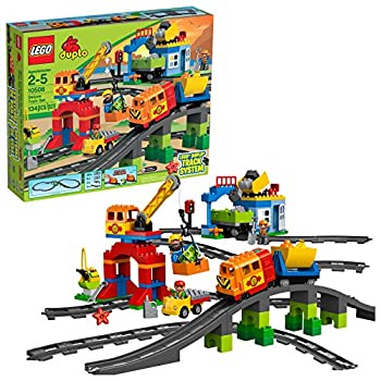 【中古】【輸入品・未使用】LEGO DUPLO Town Deluxe Train Set 10508?( 134ピース、マルチ