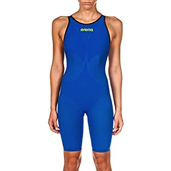 šۡ͢ʡ̤ѡArena Powerskin Carbon Air? Fbsl Women's Open Back Racing Suit, Electric Blue/Dark Grey/Fluorescent Yellow, 32