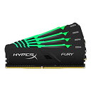 【中古】【輸入品・未使用】キングストンテクノロジー デスクトップPC用メモリ DDR4 2666MHz 32GBx4 HyperX FURY RGB CL16 ...