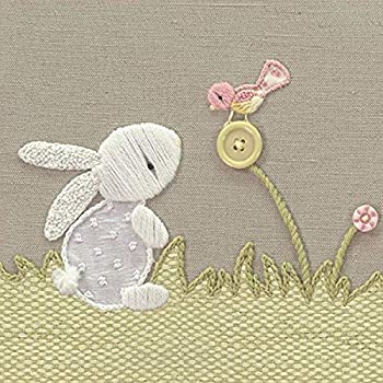 【中古】【輸入品・未使用】Oopsy Daisy Fine Art for KidsヴィンテージMeadow Friends Bunnyキャンバス壁アートby Kristenホワイト 14..