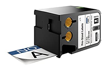 【中古】【輸入品・未使用】Dymo Industrial pre-sized安全ラベルラベルMakersのDymo XTL、ブラックonホワイトwithブルーヘッダー、2?" x4?" 1ロール( 1868715?)