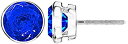 【中古】【輸入品・未使用】1?/ 2???10カラット合計重量サファイアスタッドイヤリングベゼルスクリューバック