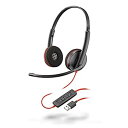 【中古】【輸入品・未使用】Plantronics ブラックワイアー C3220 ヘッドセット - ステレオ - ブラック - USB Type A - 有線 - 20 Hz - 20 kHz - オーバーヘッド型 - 両耳用(2)