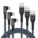 【中古】【輸入品・未使用】Micatel 3パック (3フィート 6フィート 10フィート) Type Cケーブル 5a USB 90度 高速充電 3.1、直角...
