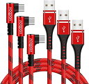 【中古】【輸入品・未使用】Micatel vodbov USB C レッド 編組データケーブル 3本パック 10フィート 6フィート 4フィート 高速充電器 T...