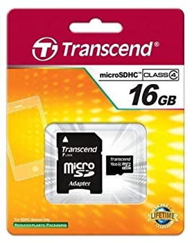 Kyocera Hydro Cell Phone Memory Card 16GB microSDHC Memory Card with SD Adapter by Transcend