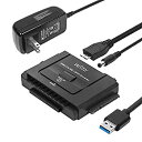 【中古】【輸入品・未使用】WEme USB 3.0 - SATA IDEアダプター ユニバーサル 2.5インチ 3.5インチ HDD SSD IDE HDD用 12TB ワンタッチ バックアップ対応 12V 2A 電源アダプ(2)