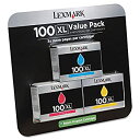 【中古】【輸入品・未使用】Lexmark LEX14N1188 100XL Ink Cartridge, Cyan, Magenta, Yellow High Yield 600 Page 1 / Each by Lexmark(2)