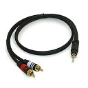 【中古】【輸入品・未使用】MyCableMart 3フィート 3.5mm プレミアムミニステレオ TRS オス-2 RCAオス オーディオ/スピーカーケーブル