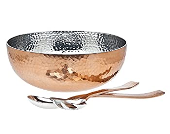 【中古】【輸入品・未使用】Godinger Hammered Bowl with server, Copper by Godinger
