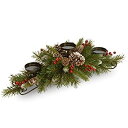 【中古】【輸入品・未使用】National Tree 30インチフロストベリーセンターピース、キャンドルホルダー3個(FRB3-800-30C-B1)