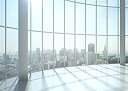 【中古】【輸入品 未使用】leowefowa 7 x 5ft Office Room Backdrop New York City Skyscraper Backdrops for Photography内部FrenchウィンドウSunshine RayホワイトPilla