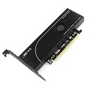 【中古】【輸入品・未使用】JEYI Knight PCIE3.0 NVMEアダプター x16 PCI-E フルスピード M.2 2280 アルミニウムシート 熱伝導性 シリコン ウエハー ファン 冷却 SSD