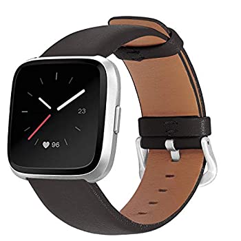 【中古】【輸入品・未使用】Mosstek レザーバンド Fitbit Versa & Versa 2 & Versa Lite & Versa Special対応 レザーバンド 交換用ストラップ Versa レディース メンズ 5.3"