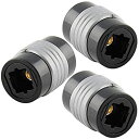 【中古】【輸入品・未使用】TosLink 光カプラー デジタルオーディオファイバーオプティックメス延長アダプター 3個パック(2)