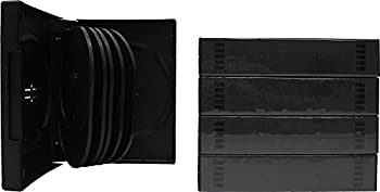 5 Black Twelve Quantity DVD Empty Replacement Boxes with Wrap Around Sleeve DV12R39BK (39mm) (12DVD)