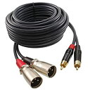 【中古】【輸入品・未使用】CablesOnline 25フィート デュアルXLR 3Cオス - 2-RCAオス プロオーディオグレード ステレオオーディオケーブ...