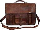 【中古】【輸入品 未使用】KPL 18 INCH Leather Briefcase Laptop Messenger Bag Satchel Office computer bag for men (18 INCH)