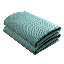【中古】【輸入品・未使用】Waffle Weave Bath Towel Set of 2 - Seafoam