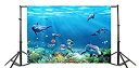【中古】【輸入品・未使用】Yeele 7?x 5ft Oceanic Dolphins写真の背景幕ビニールUndersea World Anemone魚ヒトデC...