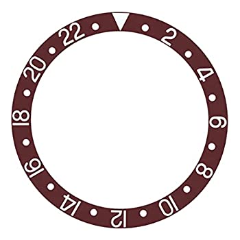 【中古】【輸入品 未使用】ベゼルインサートアルミニウム Rolex GMT 16700 16710 16713 16718ブラウンシルバー番号用