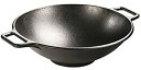 【中古】【輸入品・未使用】Lodge p14?W3?14?pre-seasoned Cast Iron Wok